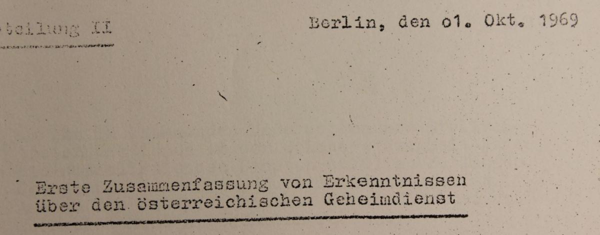 Die österreichischen Nachrichtendienste aus Sicht der&nbsp;Stasi