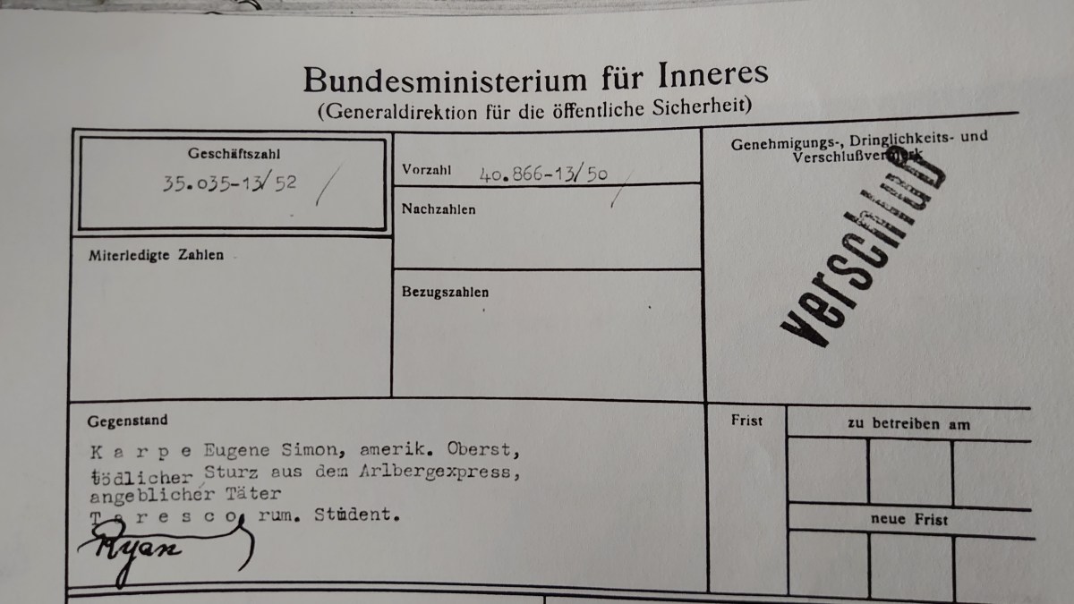 Mord im Arlbergexpress?